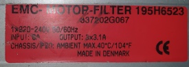 Danfoss VLT 2010  0.37 kw  225709G037