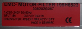 Danfoss VLT 2010  0.37 kw  271109G077