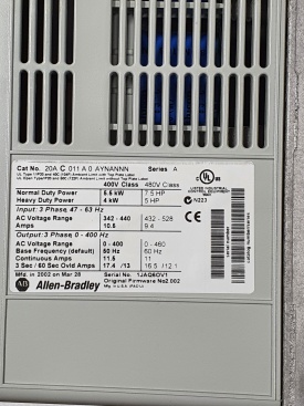 Allen-Bradley Powerflex 70  4 Kw 1JAQ6OV1