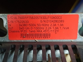 Danfoss VLT 5001 0,75 Kw 010428G389 