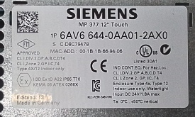 Siemens MP377 12" Touch 6AV6 644-0AA01-2AX0 9478