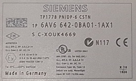 Siemens TP177B 6AV6 642-0BA01-1AX1 4669