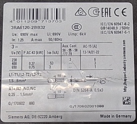 Siemens 3RA6120-2BB32 0,37kW