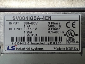 LS SV004iG5A  0,37 kw 11010341210