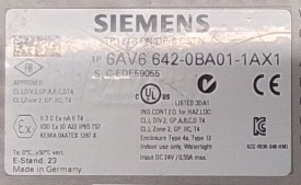 Siemens TP177B 6AV6 642-0BA01-1AX1 9055