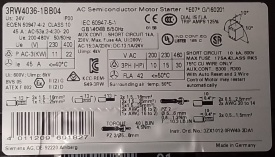 Siemens Sirius 3RW4036-1BB04 22kW