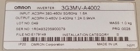 Omron Sysdrive 3G3MV 0,37kW 1R0493235900079