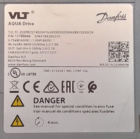 Danfoss VLT Aqua Drive FC-202 0,75kW 018426G230