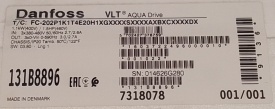 Danfoss VLT Aqua Drive FC-202 1,1kW 014626G280