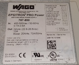 Wago Epistron Pro Power 787-850 10A