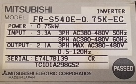 Mitsubishi S500 0,75kW E74L7B139