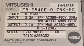 Mitsubishi S500 0,75kW E74L7B098