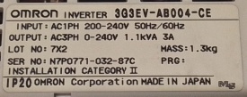 Omron Sysdrive 3G3EV 0,4kW N7P0771-032-87C