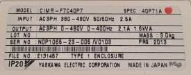 Yaskawa Varispeed F7 0,75kW NOP1066-23-006/V0103