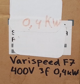 Yaskawa Varispeed F7 0,4kW geen serienummer