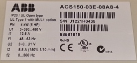 ABB ACS150 4kW J1221H0435