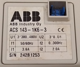 ABB ACS140 0,75kW 242B1253