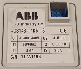 ABB ACS140 0,75kW 117A1193