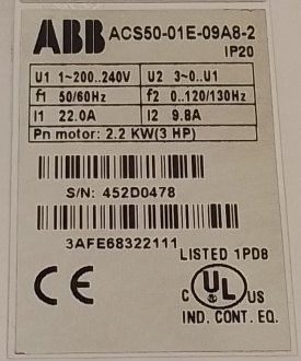 ABB ACS 2,2kW 452D0478