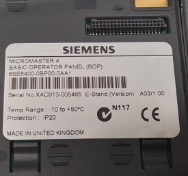 Siemens micromaster 420 0,37kW XAC828-001462