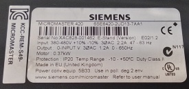 Siemens micromaster 420 0,37kW XAC828-001462