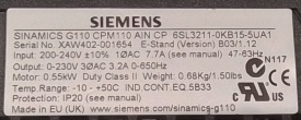 Siemens Sinamics G110 0,55kW XAW402-001654