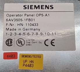 Siemens Coros OP5-A1 HN-110433