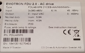 Emotron FDU 2.0 2,2kW 18410016270403