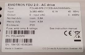 Emotron FDU 2.0 2,2kW 18410016080385