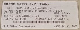 Omron Sysdrive 3G3MV 1,1kW E00250018513-103