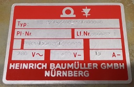 Baumuller Nurnberg BE 2/15/300-201000000 DC 300V