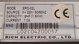 Rich Electric Erdrive ERD-02L 1,5kW L02C04200057