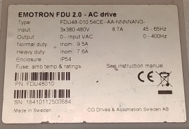 Emotron FDU 2.0 4kW 18410112500684