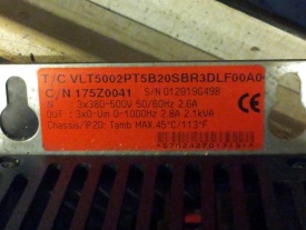 Danfoss VLT 5002  1,1 kw  012919G498