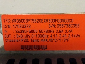 Danfoss VLT 5003  1,5 kw  056738G393