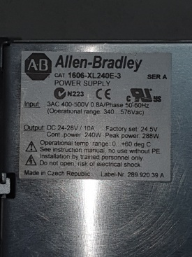 Allen Bradley 1606-XL 400V-24VDC 10A 4916678 