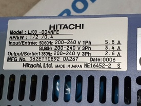 Hitachi L100  0,4 Kw   062ET10892 0A267 