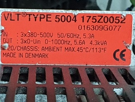 Danfoss VLT 5004   2,2 Kw  016309G077