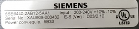 Siemens Micromaster 440  0.25 kw XAU908.003432