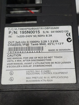 Danfoss VLT 2805  0,55 Kw 041906G120 