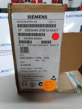 Siemens Micromaster 440  0.25 kW XAU908-003458 