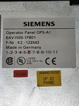 Siemens Coros OP5-A1  6AV3505-1FB01 K2-122543 